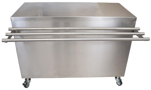 BK Resources SECT-2448HL Stainless Steel Serving Counter with Hinged Doors and Lock, Drop Shelf 24 x 48