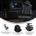 Black/Black 4D Arms Game Chair