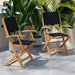 2PK Natural Acacia Wood Chairs