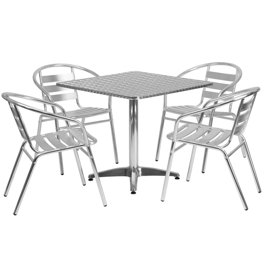 31.5SQ Aluminum Table Set