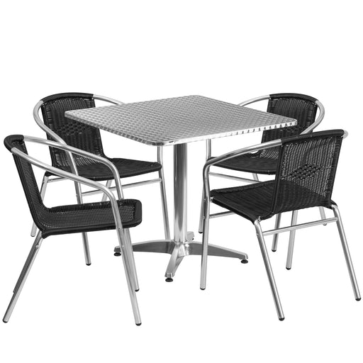 31.5SQ Aluminum Table/4 Chairs