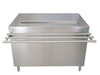 BK Resources US-3048C-H Stainless Steel Cashier-Serve Counter with Hinged Doors Drop Shelf 30 x 48