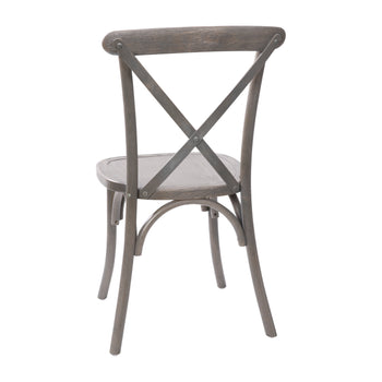 Grey X-Back Chair