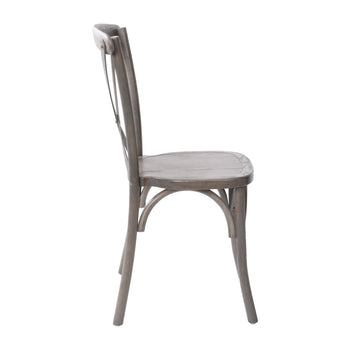Grey X-Back Chair