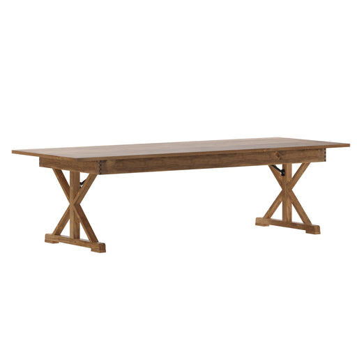 9'x40" Rustic X-Leg Farm Table