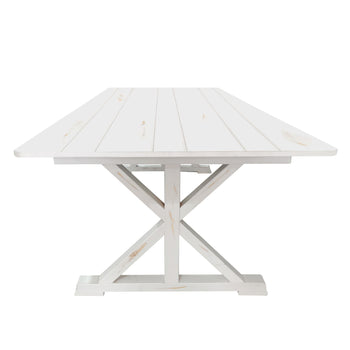 8'x40" RUS/WH X-Leg Farm Table