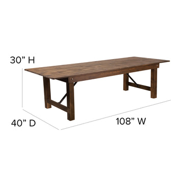 9'x40" Farm Table/4 Bench Set