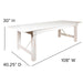 9'x40" White Table/4 Bench Set
