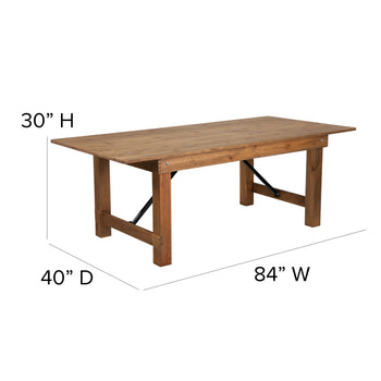 7'x40" Farm Table/6 Chair Set