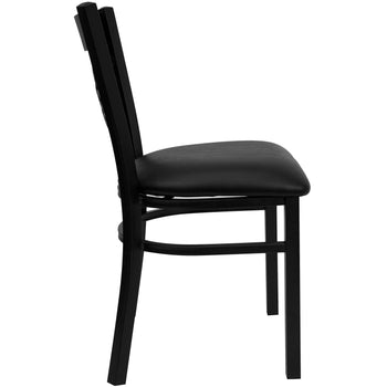 Black X Chair-Black Seat