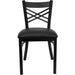 Black X Chair-Black Seat