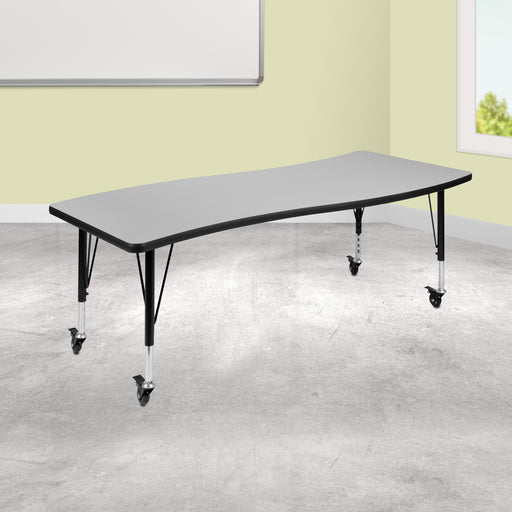 26"Wx60"L Grey Activity Table