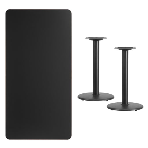 30x60 Black Table-18RD Base
