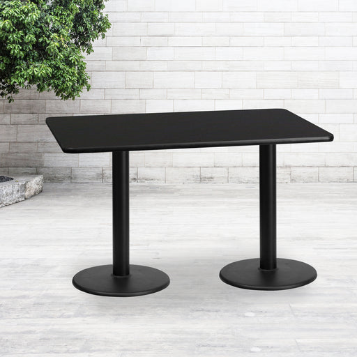 30x60 Black Table-18RD Base