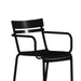 Black Steel Arm Chair