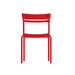 Red Steel Armless Chair