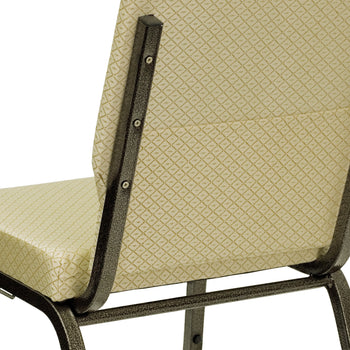 Beige Fabric Church Chair