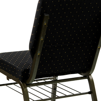 Black Dot Fabric Church Chair