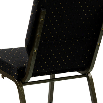 Black Dot Fabric Church Chair