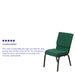 Green Fabric Church Chair