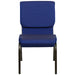 Blue Fabric Church Chair