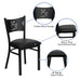 Black Coffee Chair-Black Seat