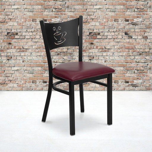 Black Coffee Chair-Burg Seat