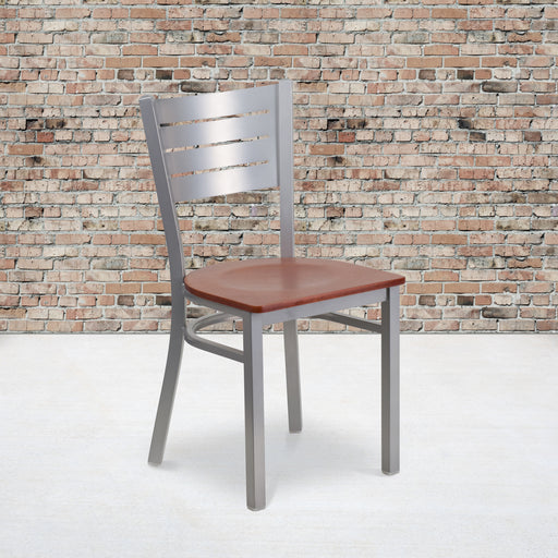 Silver Slat Chair-Chy Seat