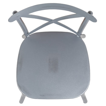 Metal Cross Back Chair