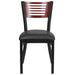 Bk/Mah Slat Chair-Black Seat