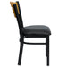 Bk/Nat Slat Chair-Black Seat