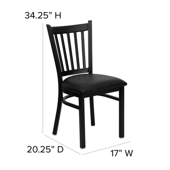Black Vert Chair-Black Seat