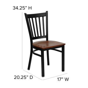 Black Vert Chair-Cherry Seat