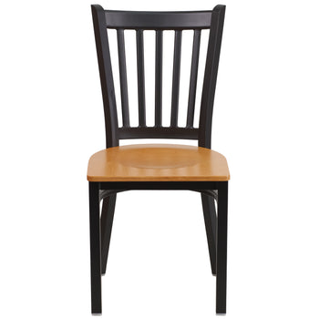 Black Vert Chair-Nat Seat