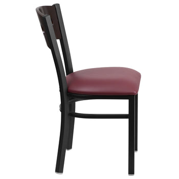 Bk/Wal 3 Circ Chair-Burg Seat