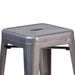 24" Clear No Back Metal Stool