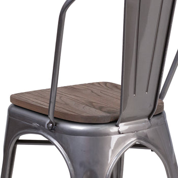 Clear Metal Stack Chair