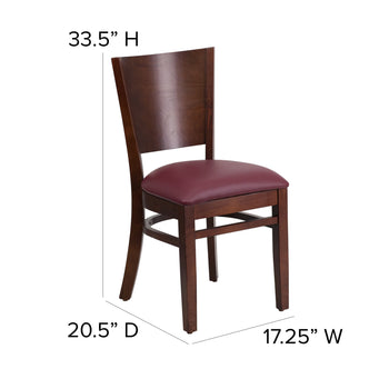 Walnut Wood Chair-Burg Vinyl