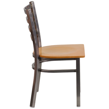 Clear Ladder Chair-Nat Seat