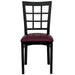 Black Window Chair-Burg Seat