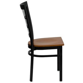 Black Window Chair-Cherry Seat