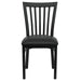 Black School Chair-Black Seat