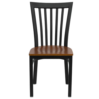 Black School Chair-Cherry Seat