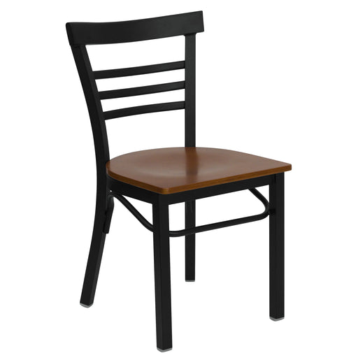 Black Ladder Chair-Cherry Seat