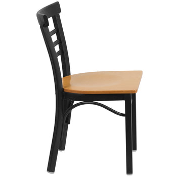 Black Ladder Chair-Nat Seat