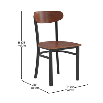 Walnut Wood Seat Dining Chair