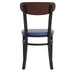 Blue Vinyl/Wood Back Chair