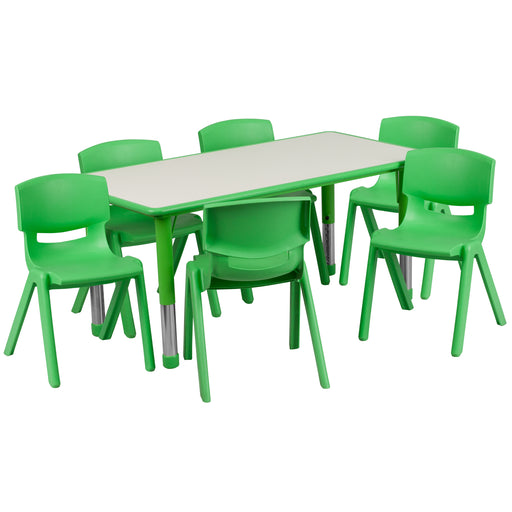 23x47 Green Activity Table Set