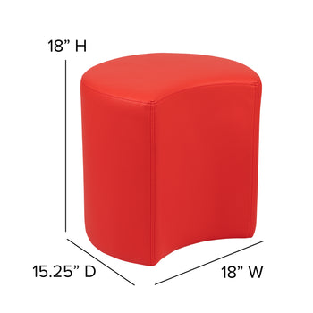 18" Soft Seating Moon-Red