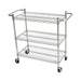CAC China ACCW-2448S Chrome-Plated 3-Tier Wire Cart 48-inches x 24-inches x 42-inches Height